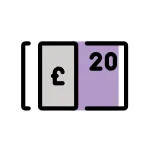Pound Banknote SVG Icon